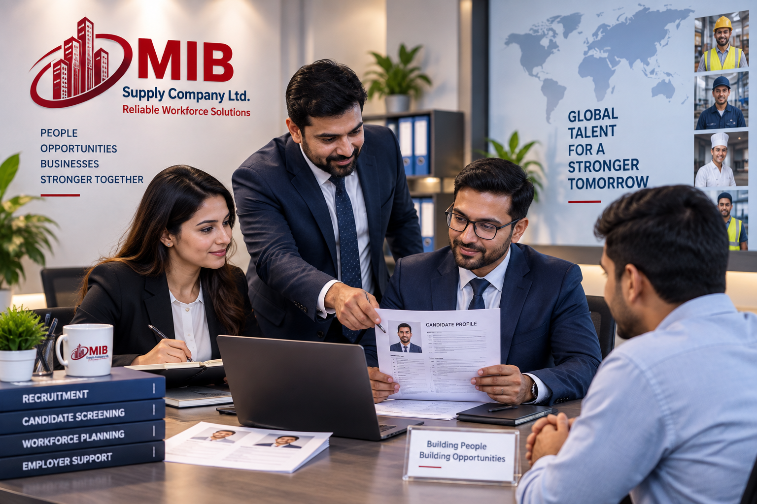 Recruitment coordination process by MIB Supply Company